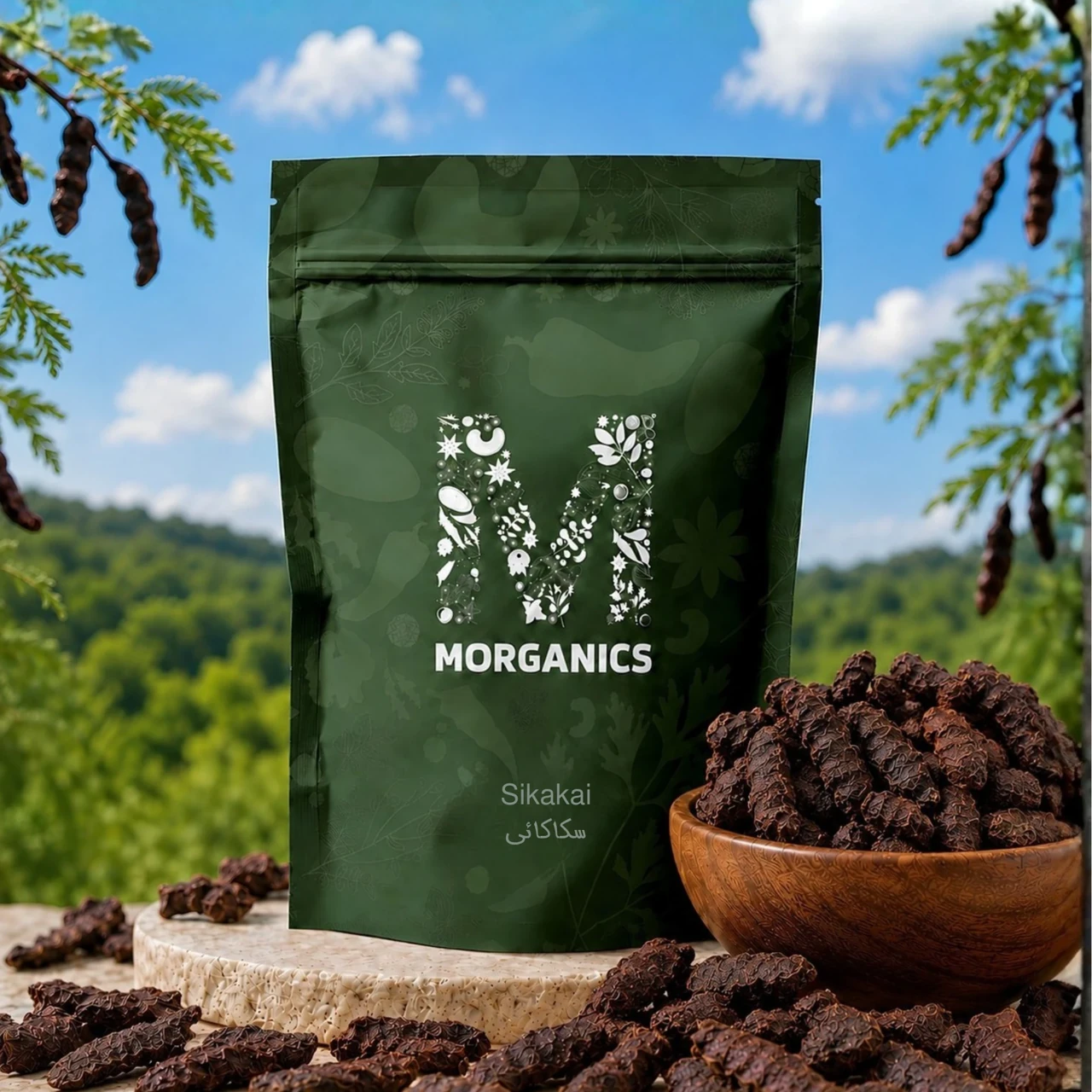 Morganics — Product pouch and ingredient-led campaign visual 5