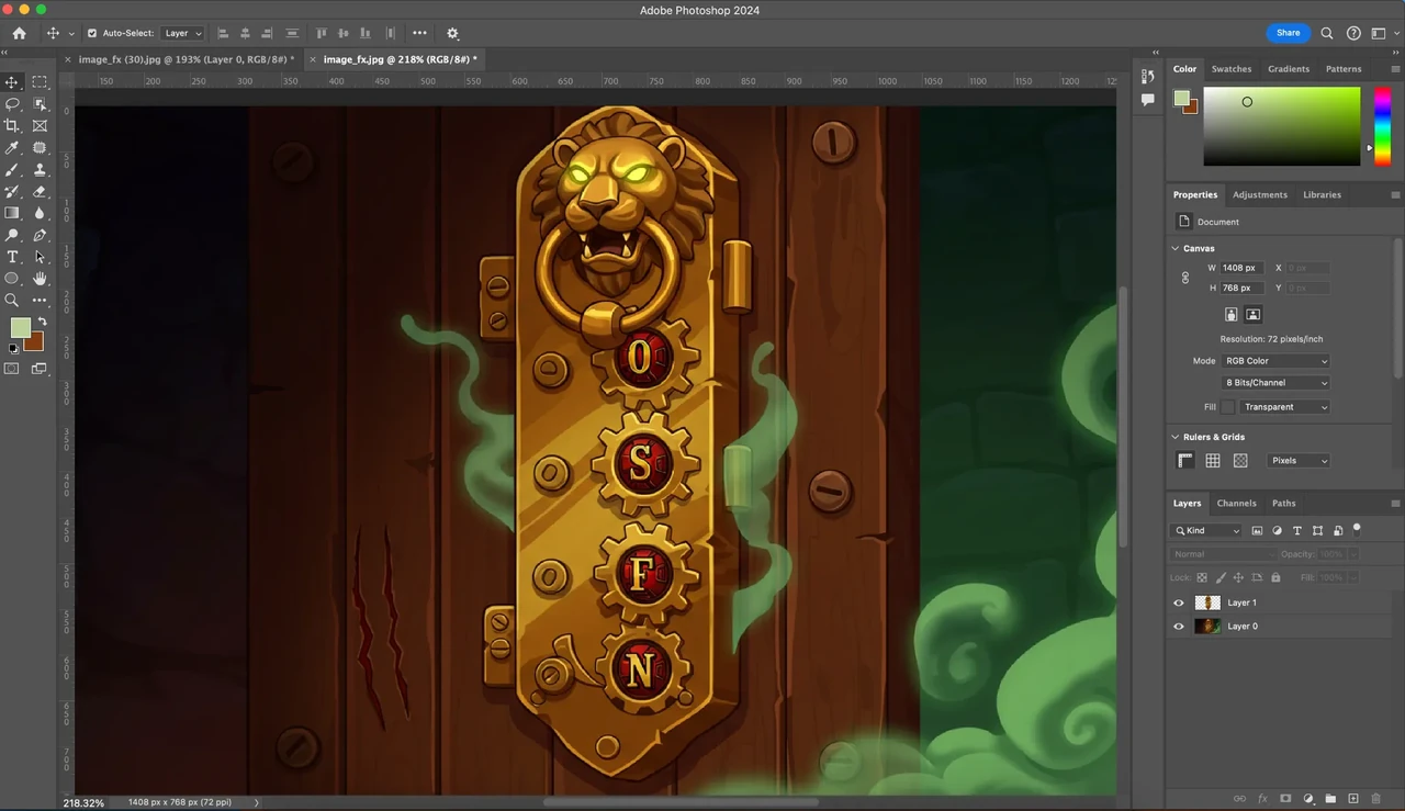 Photoshop refinement for Hadi Hassan’s AI animation project, visual 60
