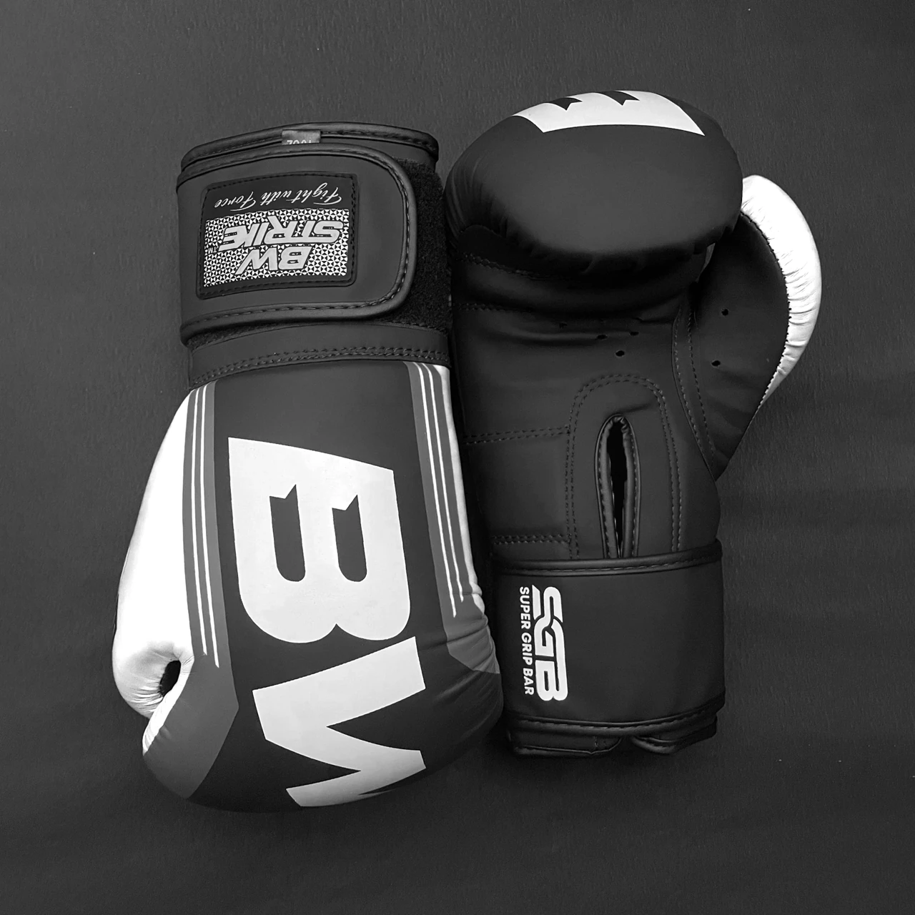 BW Strike product photography — Monochrome gloves showing palm and cuff