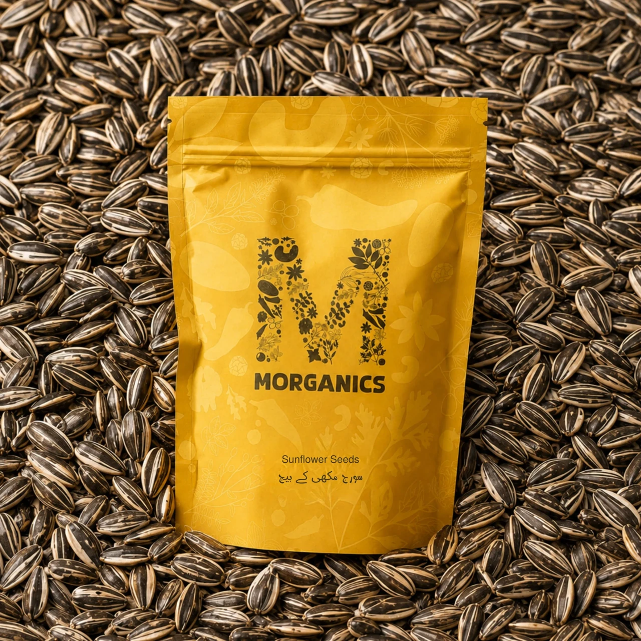 Morganics — Product pouch and ingredient-led campaign visual 10