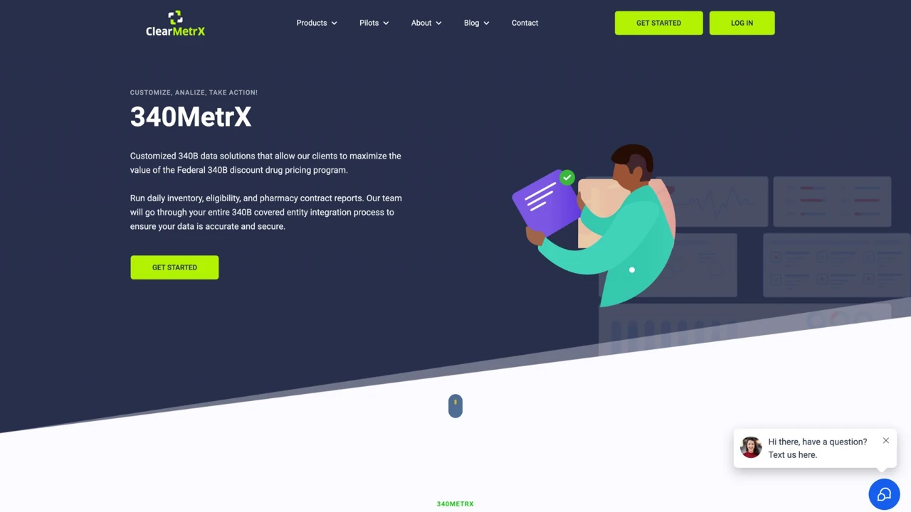 ClearMetrX financial management landing page — UI/UX portfolio by Hadi Hassan