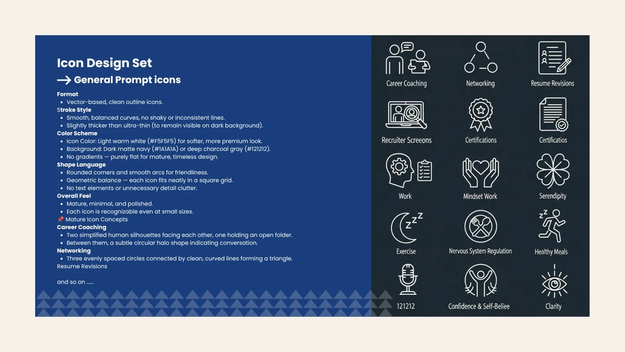 Mackenzie Cramblit — Icon design style and usage guidance