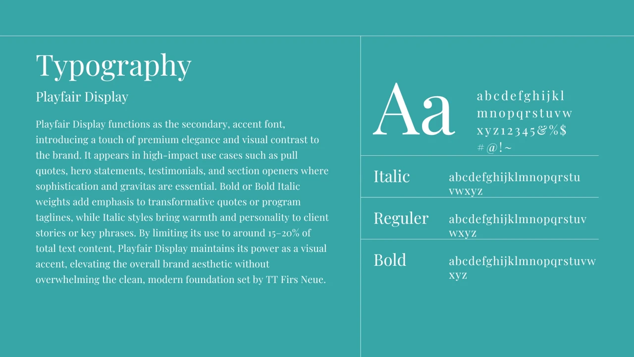 Mackenzie Cramblit — Playfair Display accent typography