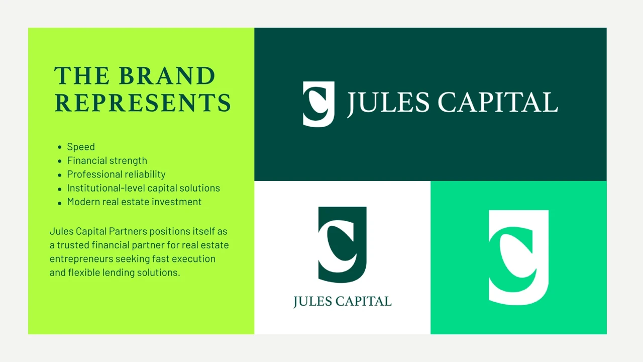 Jules Capital Partners — brand positioning and logo variations