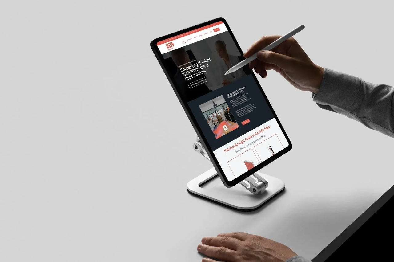 Bits HR Link — tablet website presentation