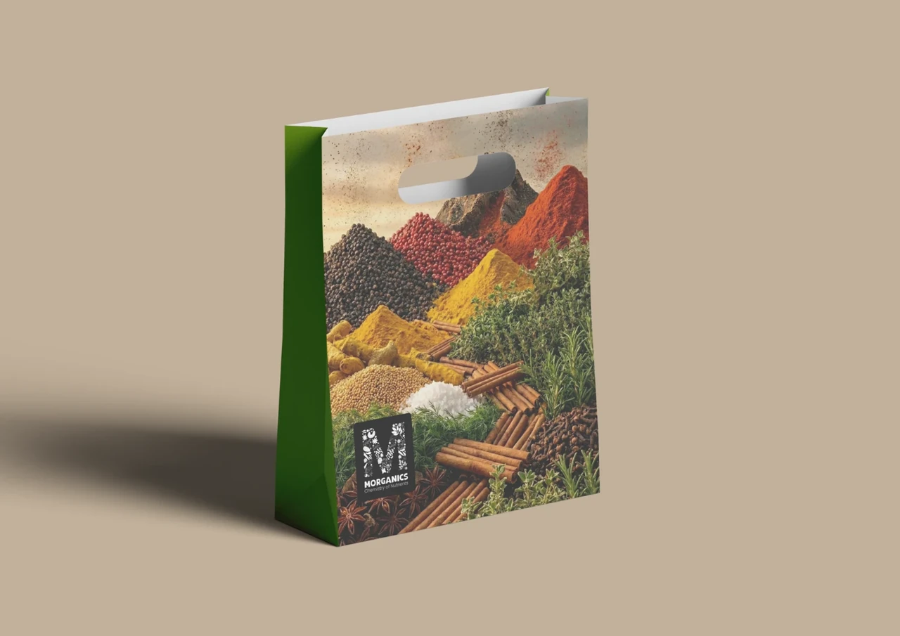 Morganics — Printed brand application
