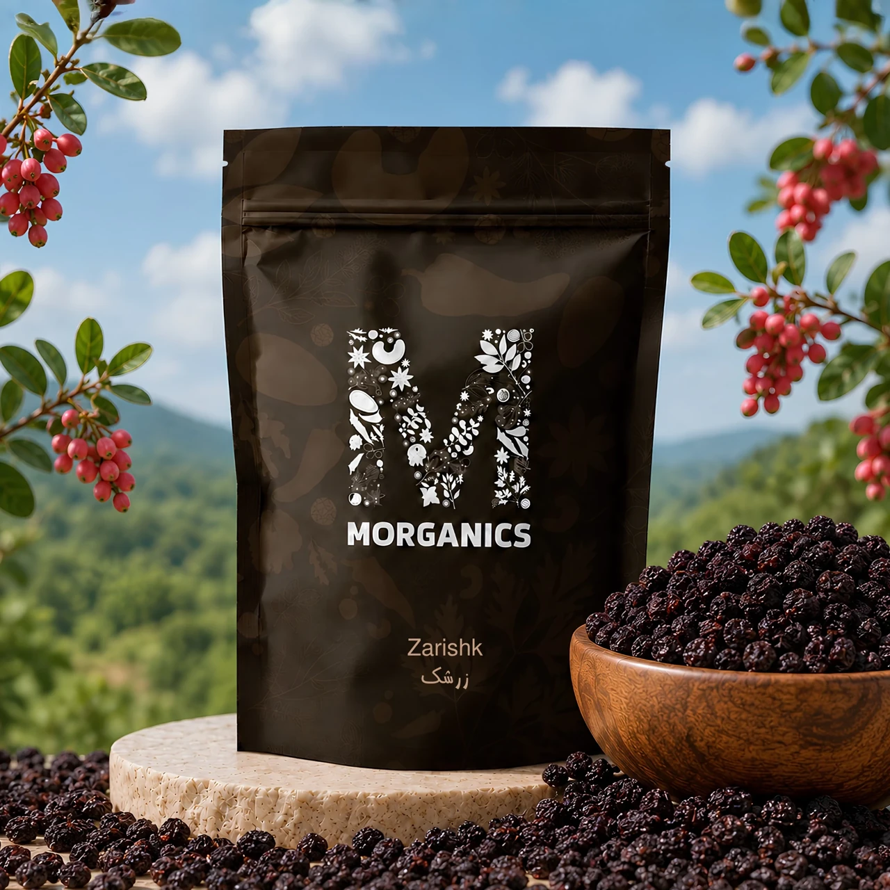 Morganics — Product pouch and ingredient-led campaign visual 19