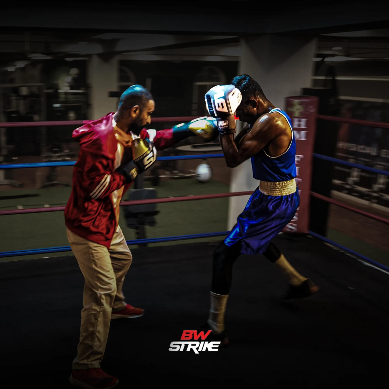 BW Strike product photography — Sparring scene in the ring
