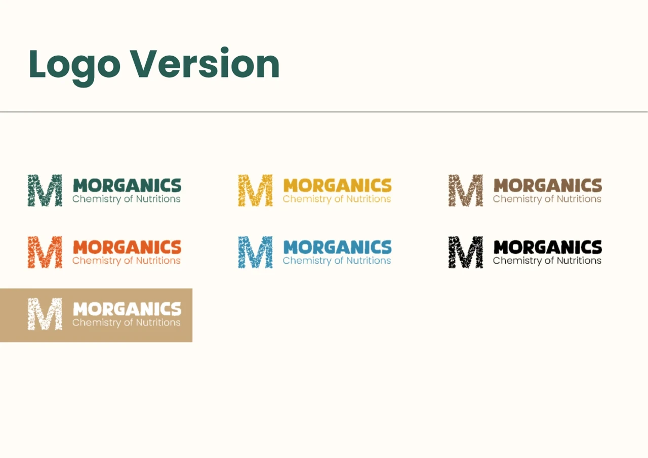 Morganics — Horizontal wordmark variations