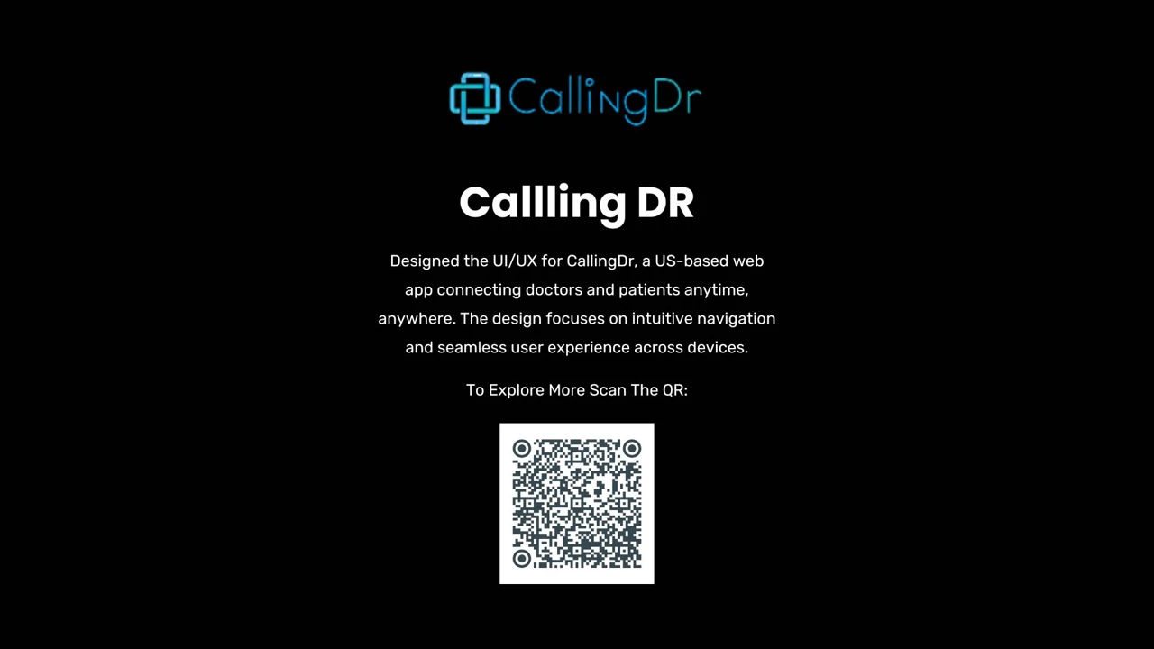 CallingDr project introduction — UI/UX portfolio by Hadi Hassan