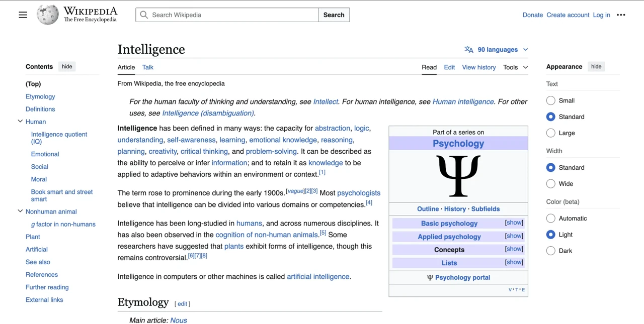 Intellignce