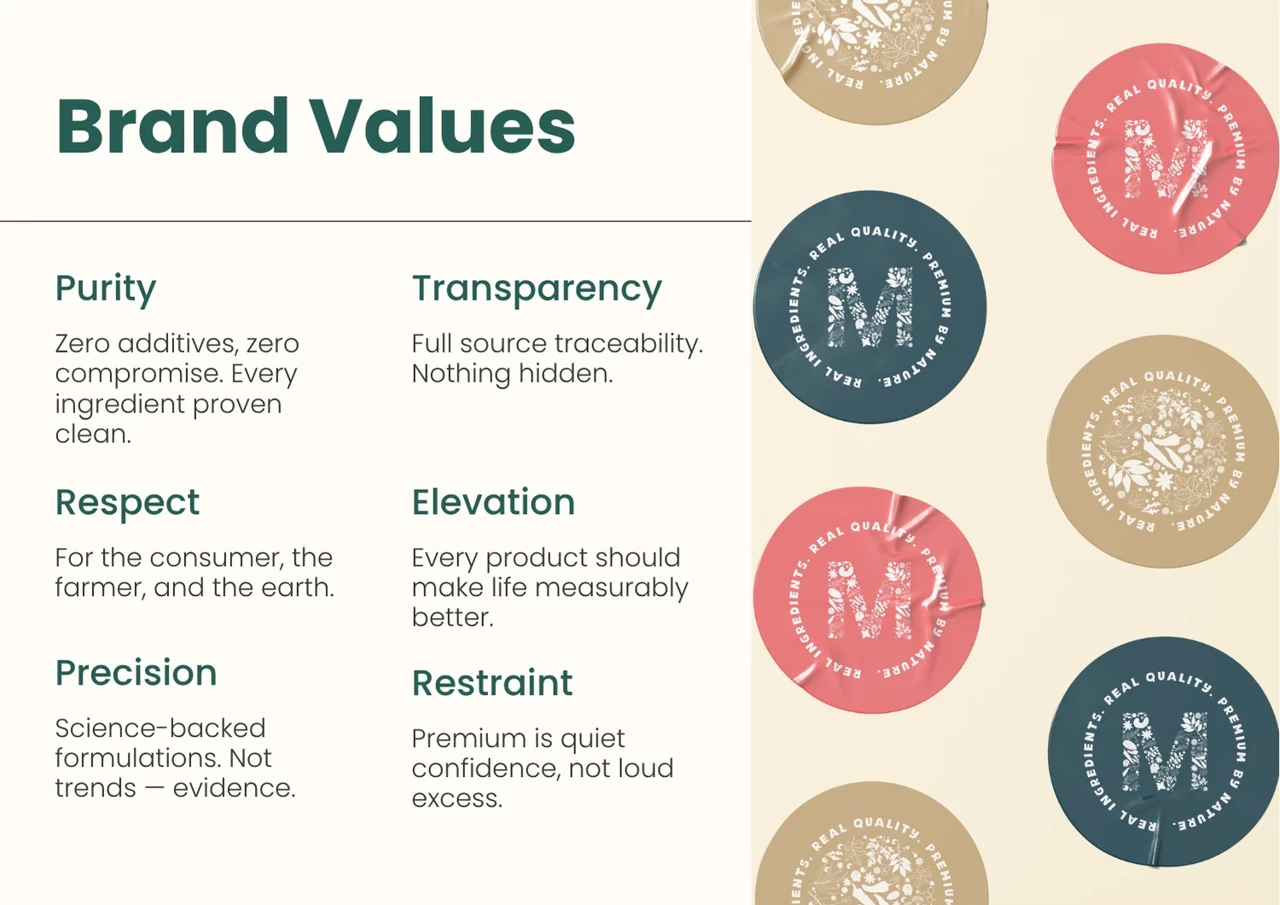 Morganics — Brand values