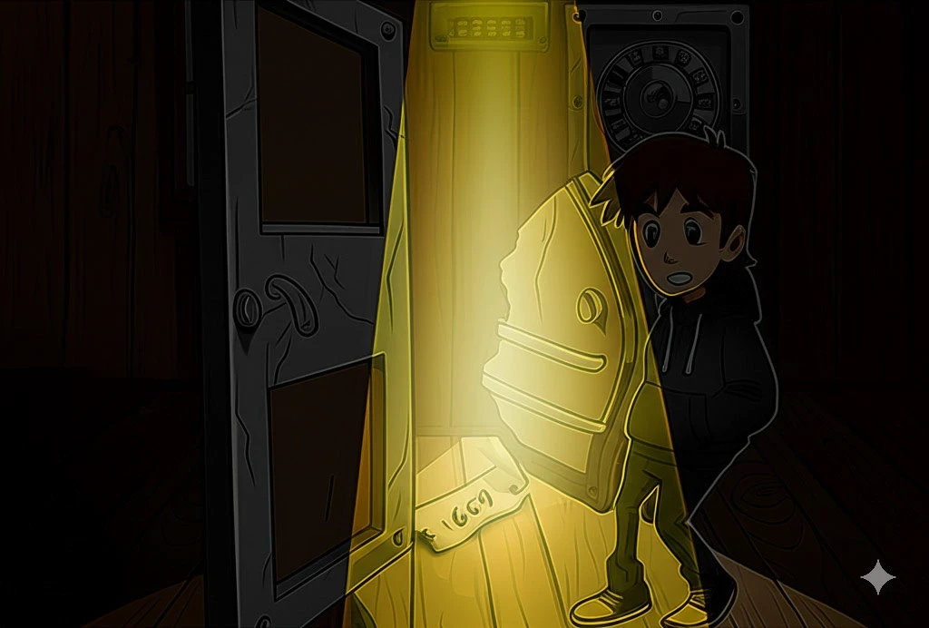 Illustrated narrative frame for Hadi Hassan’s AI animation project, visual 06