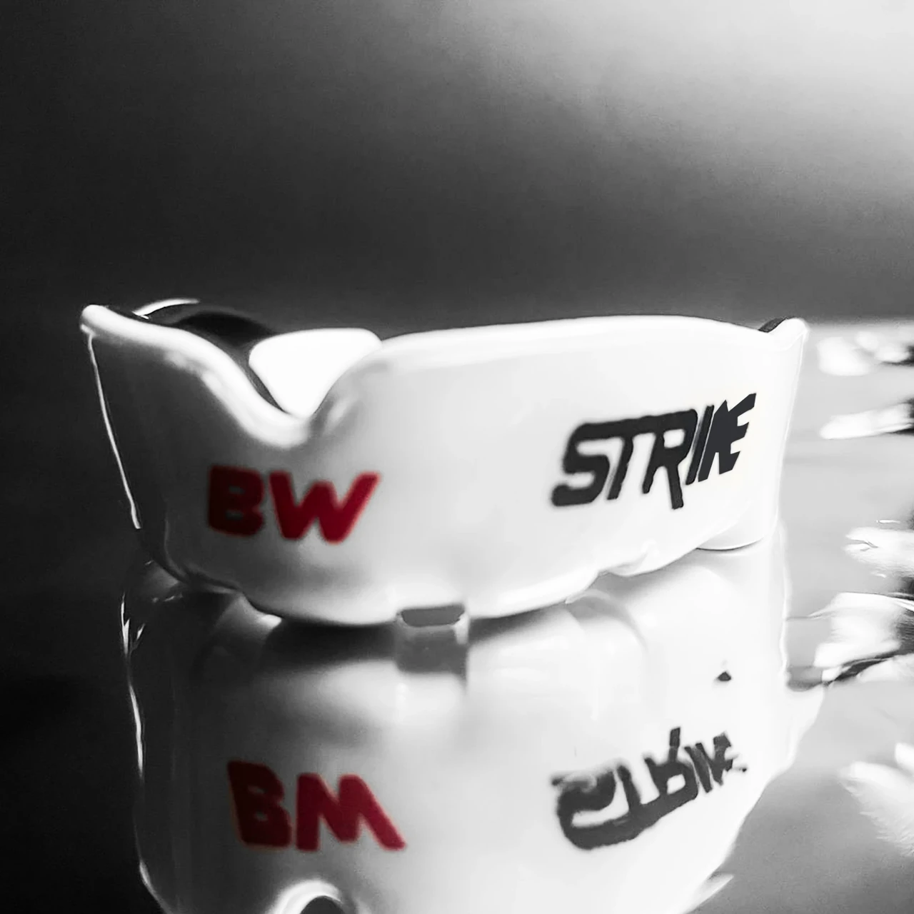 BW Strike product photography — BW Strike mouthguard close-up