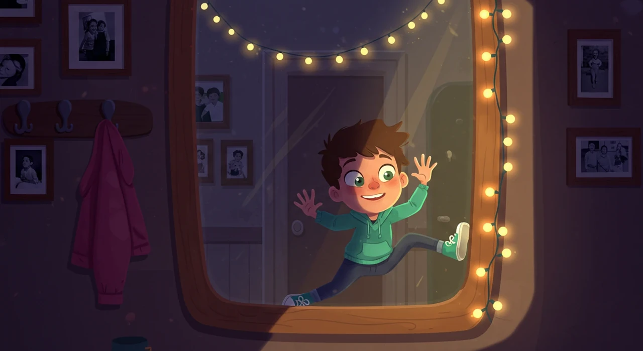 Illustrated narrative frame for Hadi Hassan’s AI animation project, visual 51