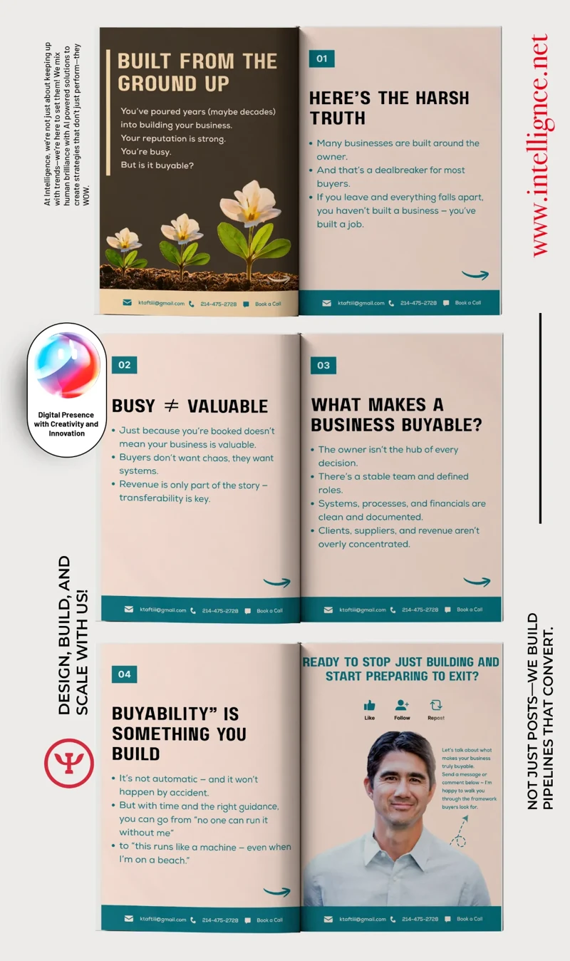LinkedIn property investment carousel — visual content design by Hadi Hassan