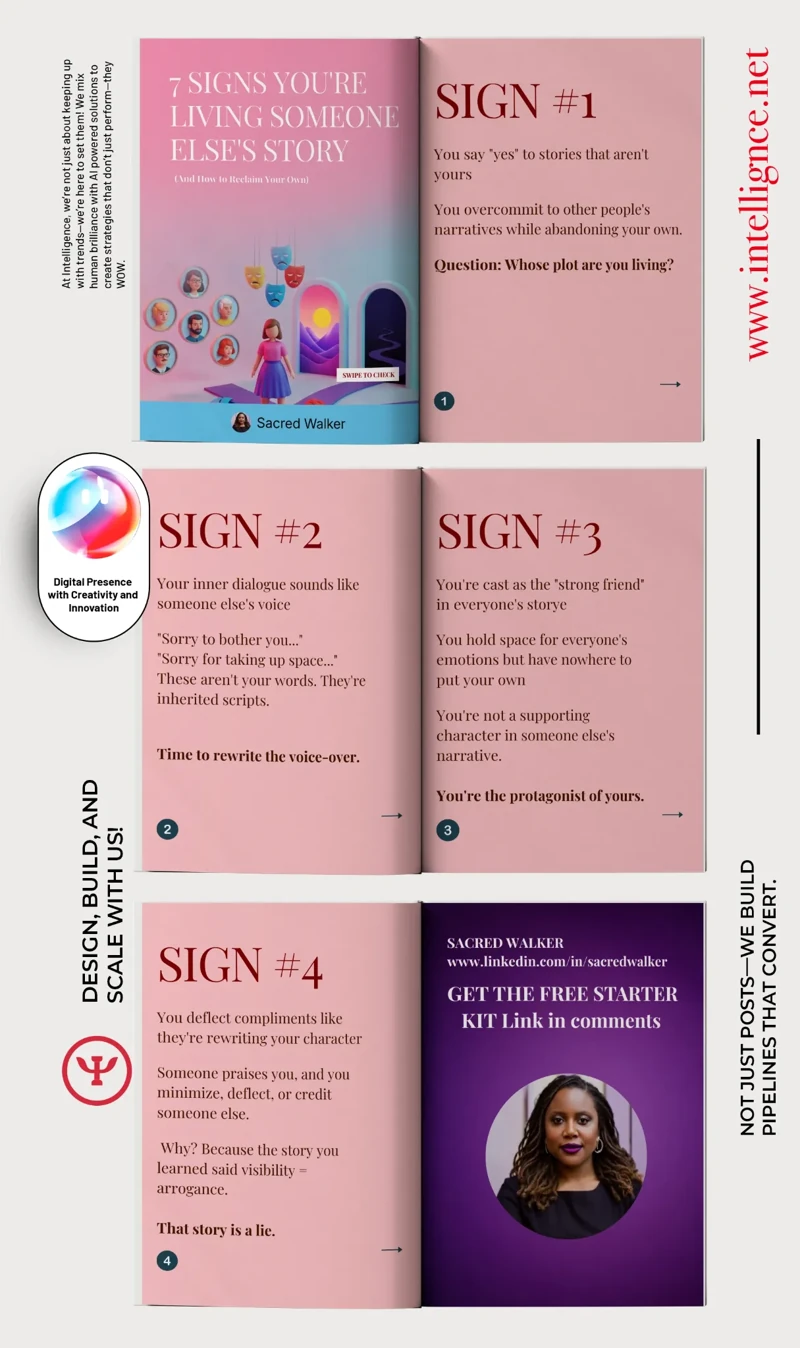 LinkedIn personal branding and visibility carousel — visual content design by Hadi Hassan