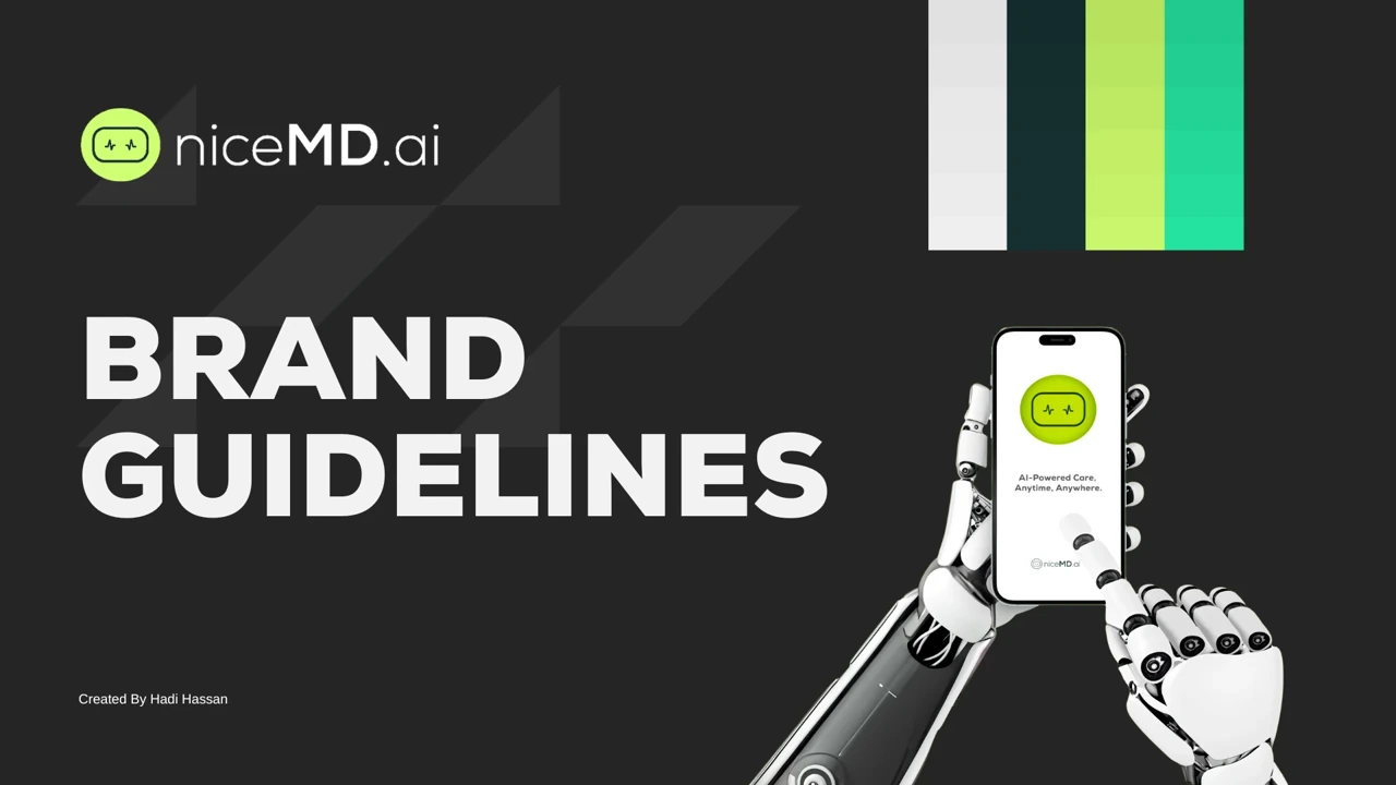 NiceMD.ai — Healthcare brand identity