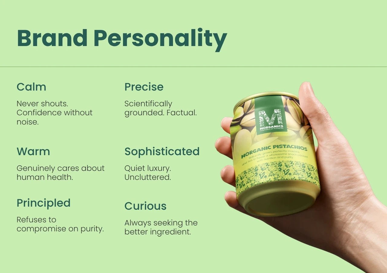 Morganics — Brand personality