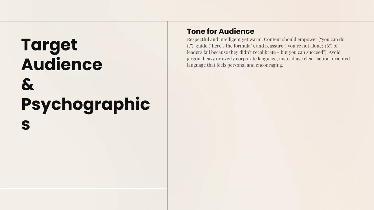 Mackenzie Cramblit — Audience tone and communication guidance