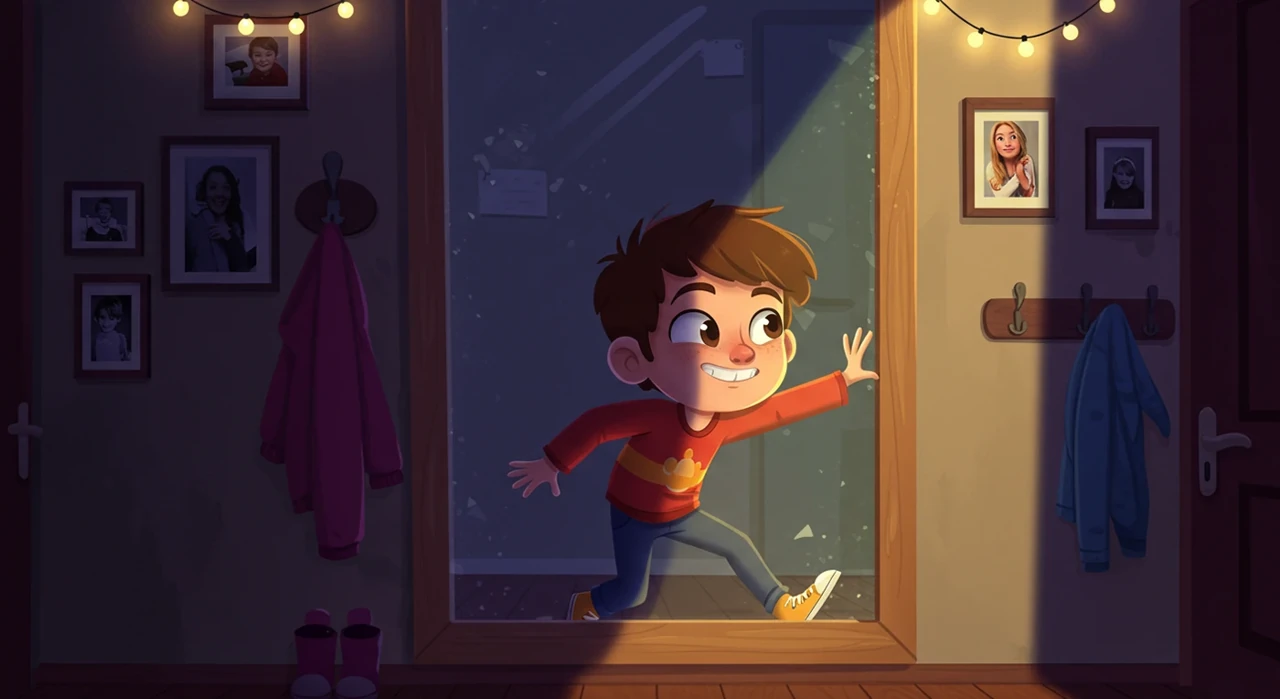 Illustrated narrative frame for Hadi Hassan’s AI animation project, visual 52