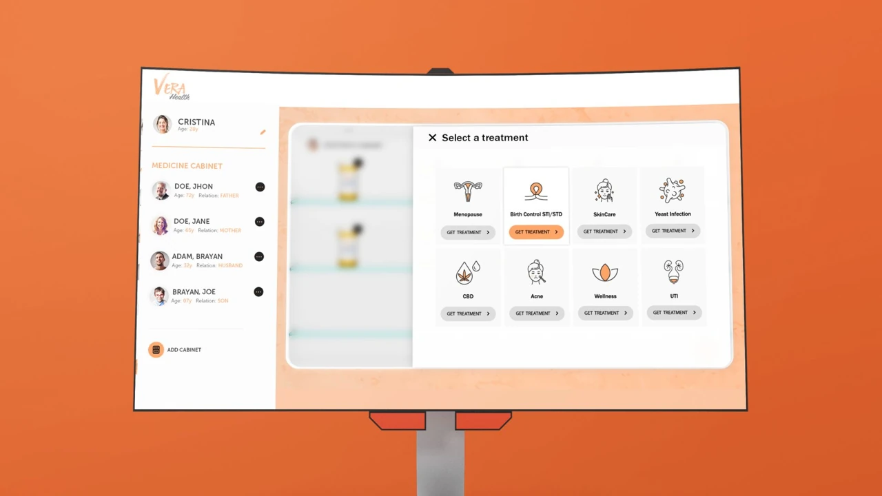 Vera Health treatment selection — UI/UX portfolio by Hadi Hassan