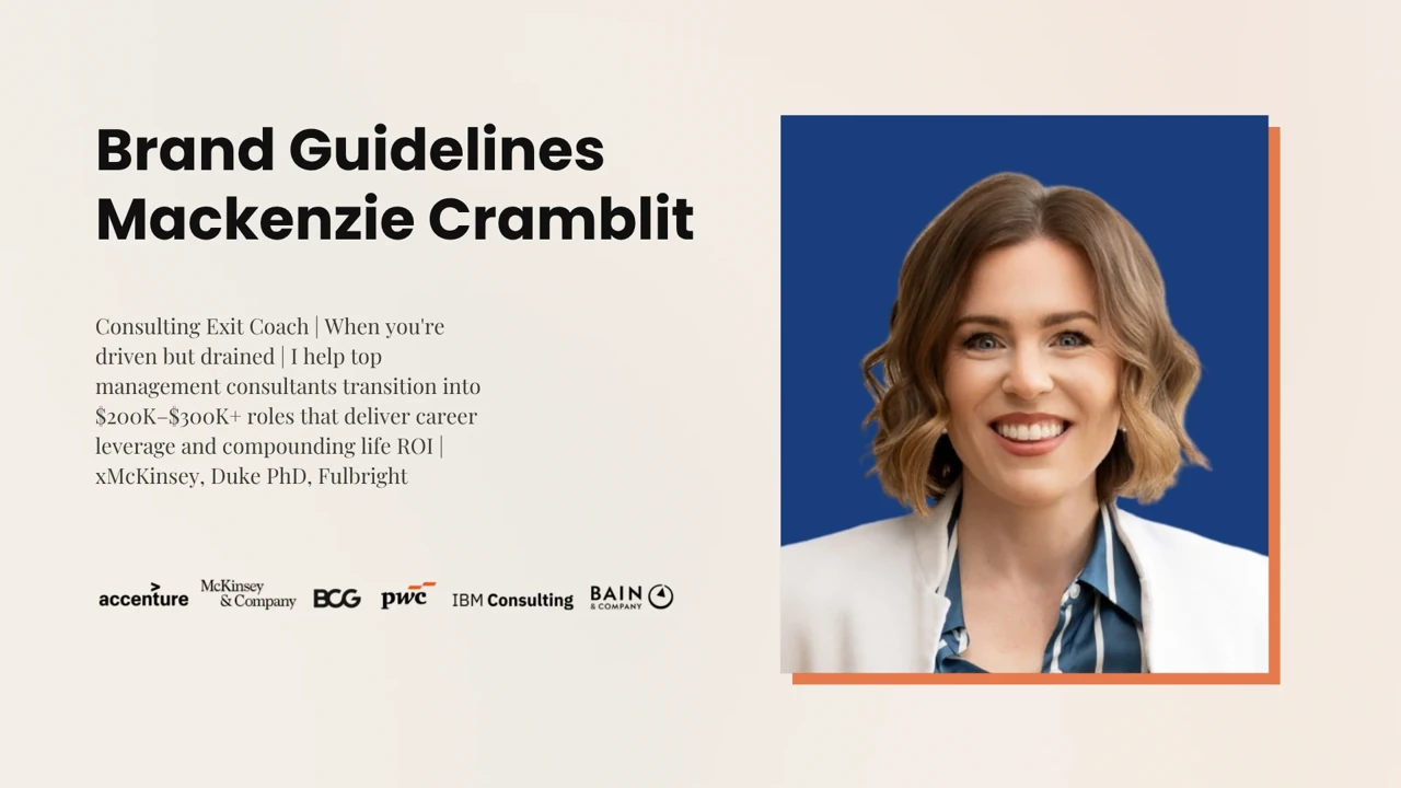 Mackenzie Cramblit — Career coaching positioning and brand introduction